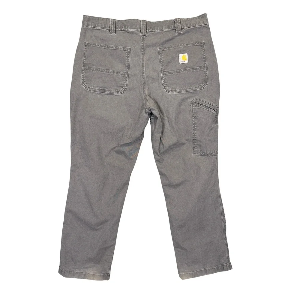 Carhartt Carpenter Pants 36x30 Gray Cotton Canvas Relaxed Fit Workwear Utility